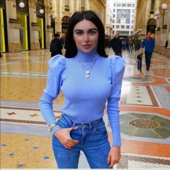 zara blue sweater